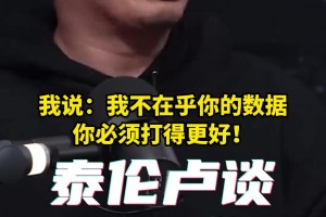 泰伦-卢忆骑士1-3逆转勇士秘诀：我对詹说你得打更好！